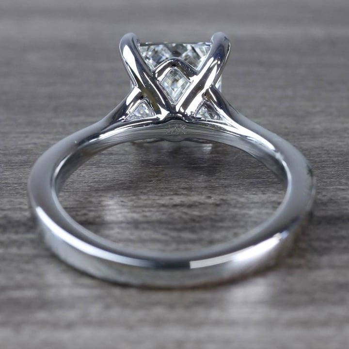 2.50 Carat Princess Cut Diamond Engagement Ring With Split Shank angle 4