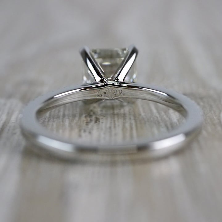 Stunning Asscher Cut Diamond Engagement Ring In Platinum - small angle 4