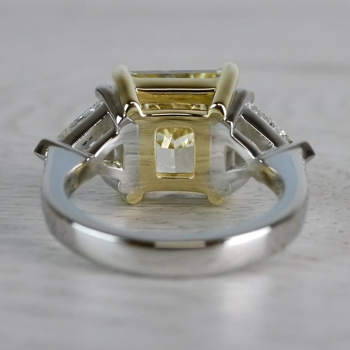 6 Carat Fancy Yellow Diamond Ring angle 4