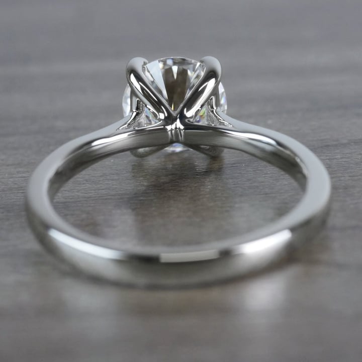 Forever One Moissanite Solitaire Engagement Ring angle 4