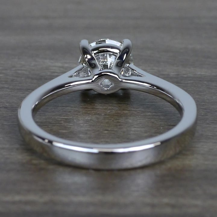1.01 Carat Round Diamond Engagement Ring angle 4