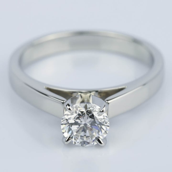 0.90 Carat Cathedral Setting Diamond Ring In Platinum - small