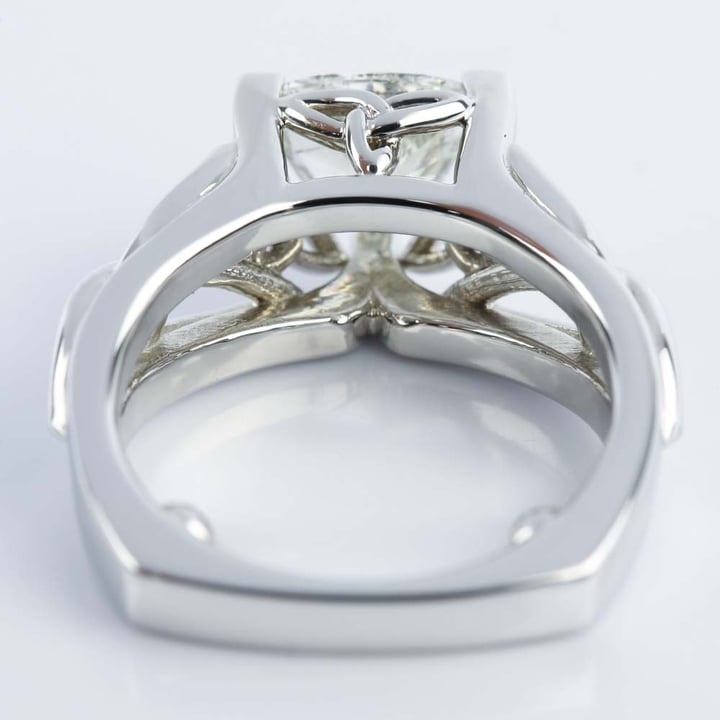 Celtic Knot Diamond Engagement Ring (1.16 Carat Trillion Diamond) angle 4