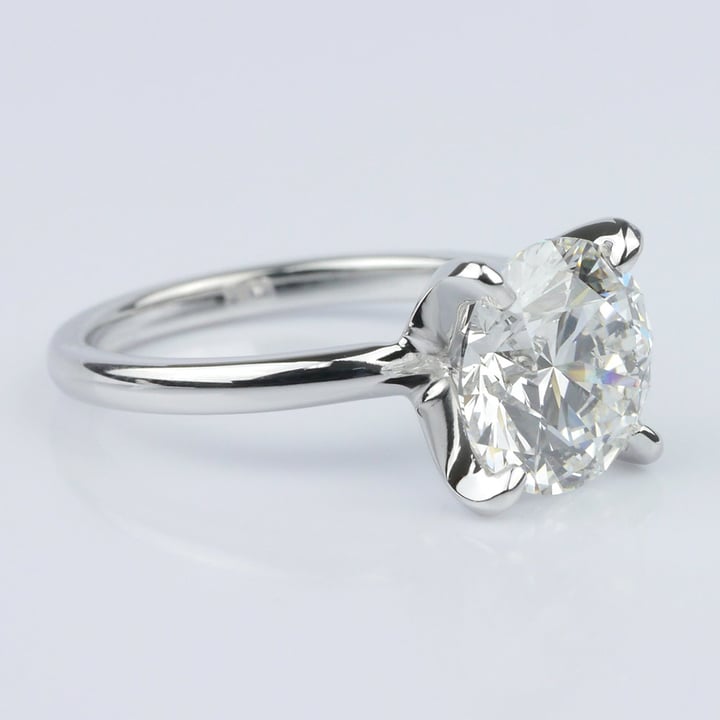 Classic Platinum Solitaire Engagement Ring (2.30 ct.) angle 3