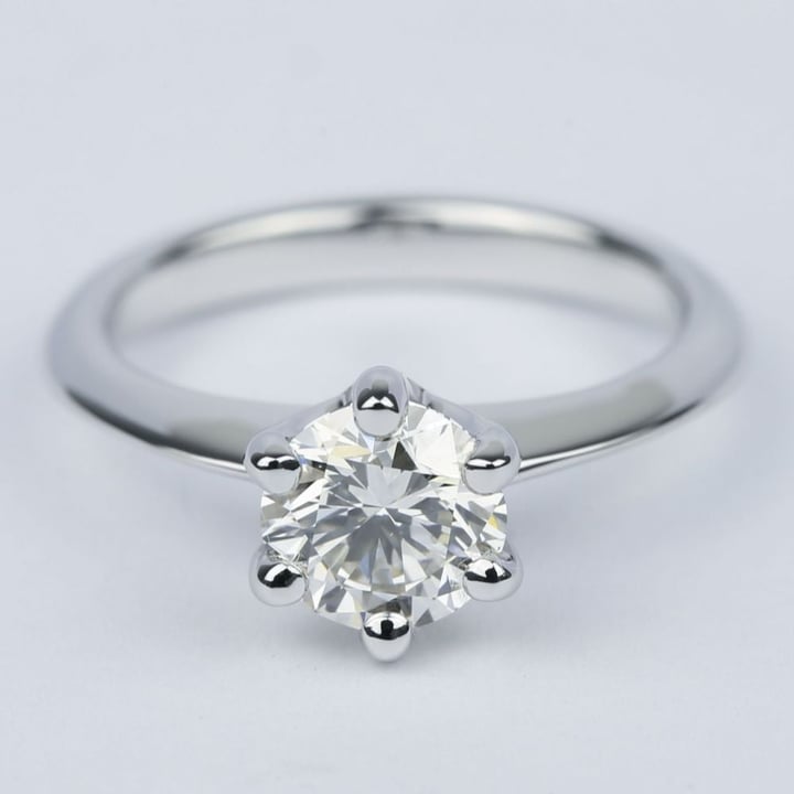 1 Carat Round Diamond Solitaire Engagement Ring - small