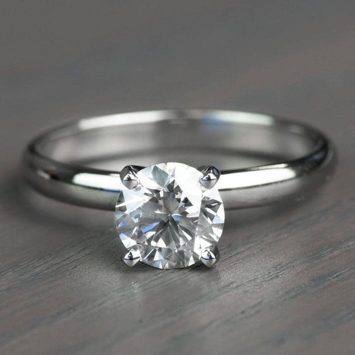 Classic Solitaire Band and 1.24 Carat Diamond Engagement Ring - small