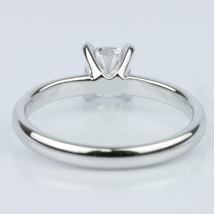 Classic Solitaire Ring with Cushion Diamond angle 4