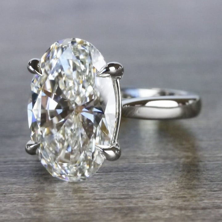 Classically Solitaire Oval Diamond Ring angle 2