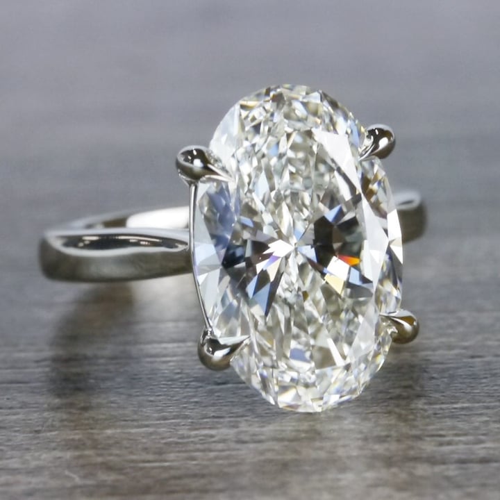 Classically Solitaire Oval Diamond Ring - small angle 3