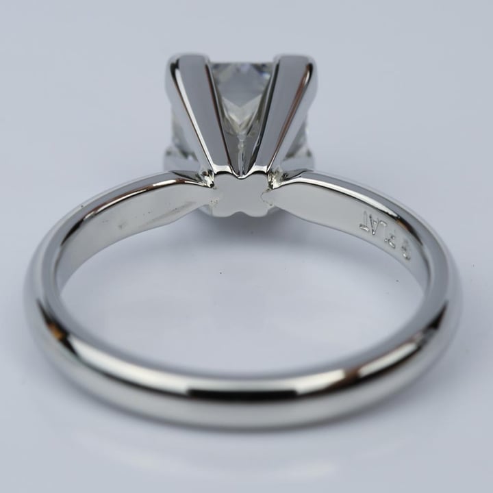 1.55 Carat Princess Cut Diamond Solitaire Engagement Ring In A Comfort Fit - small angle 4