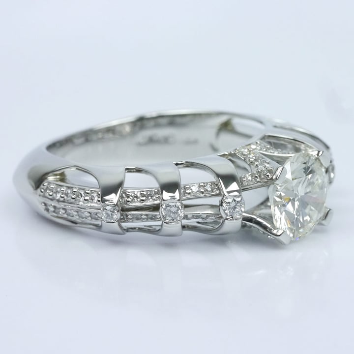 Crown Engagement Ring With Split Shank Design - small angle 3