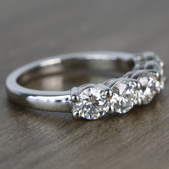 Platinum Five Stone Diamond Ring - small angle 3