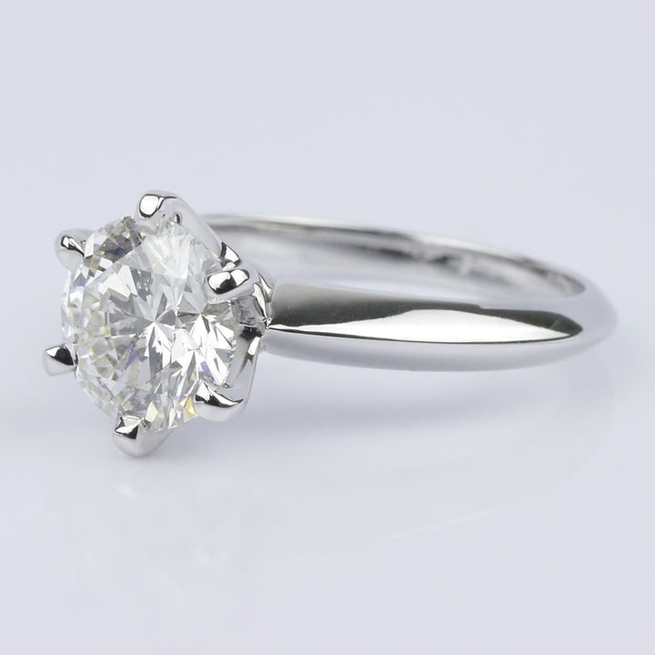 Custom Knife Edge Solitaire Engagement Ring (1.72 ct.) - small angle 2