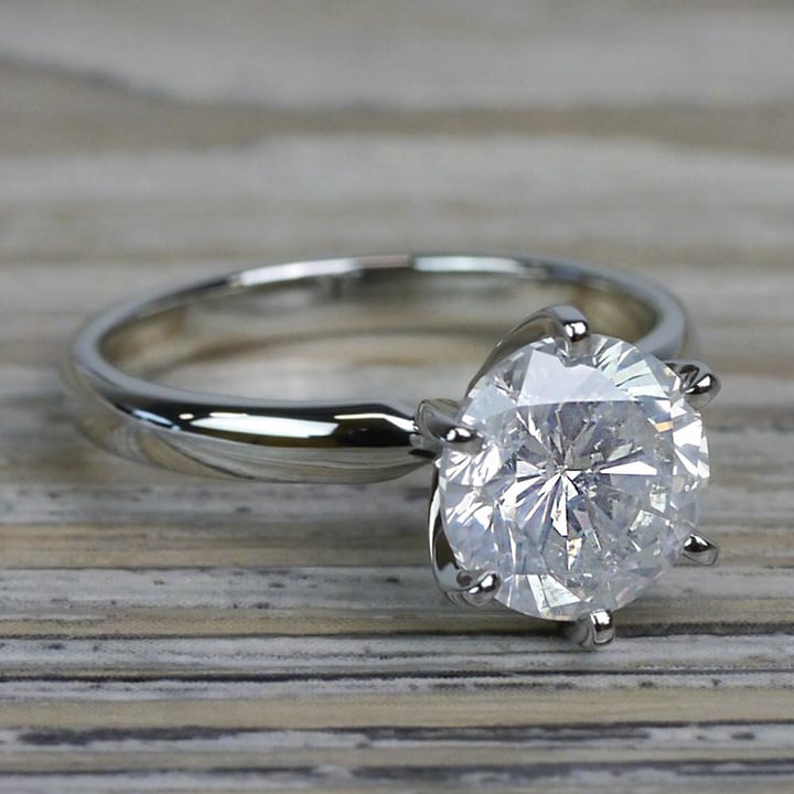 2.5 Carat Round Diamond Solitaire Engagement Ring angle 3
