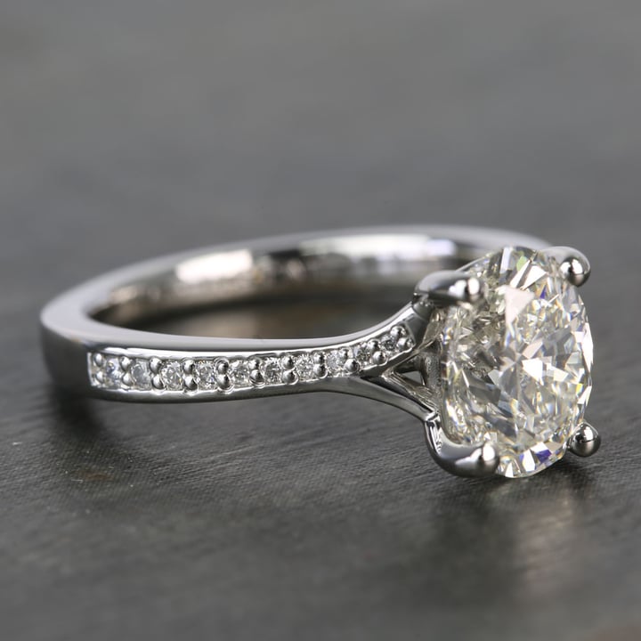 Elegant Oval Engagement Ring (Shared Prong)