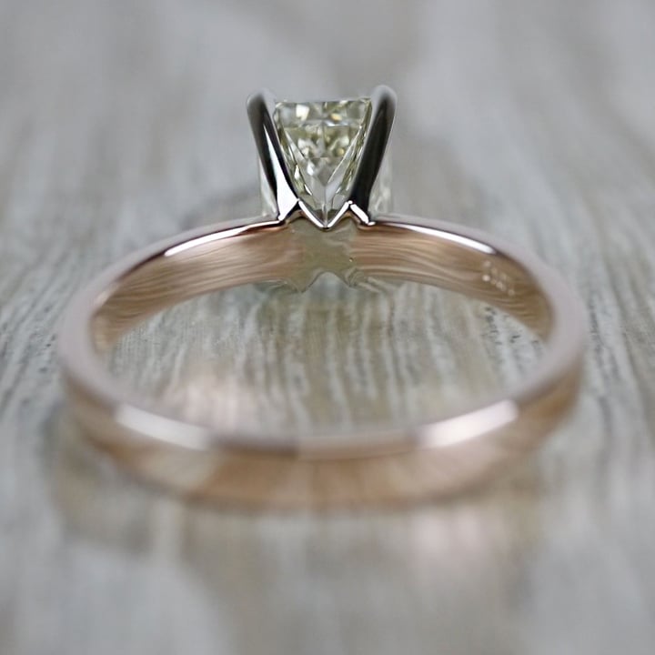 Rose Gold Emerald Cut Engagement Ring - small angle 4