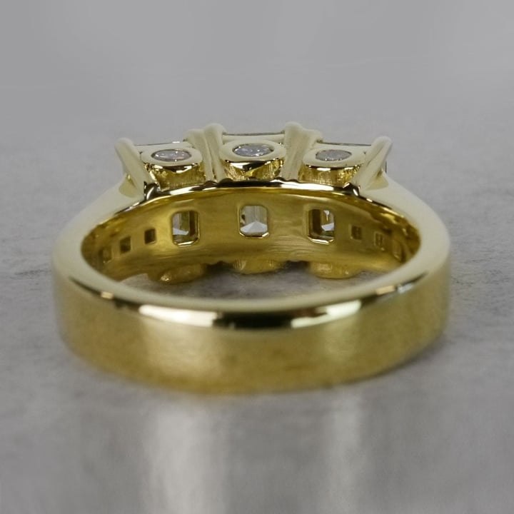 1.41 Carat Art Deco Emerald Cut Diamond Ring In Classic Gold - small angle 4