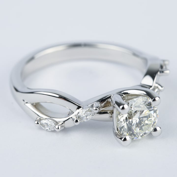 Ivy Diamond Ring With 0.80 Ct Round Diamond