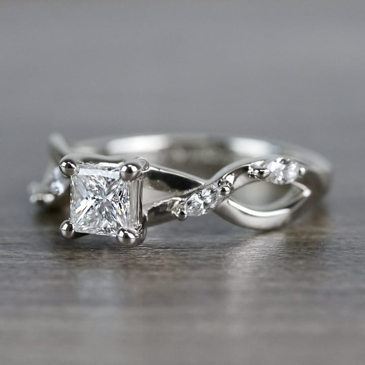 Ivy Engagement Ring With Princess Cut Diamond angle 2