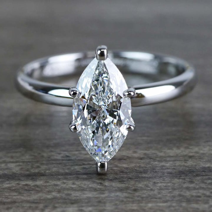 Glimmering Marquise Diamond Engagement Ring (1 Carat)