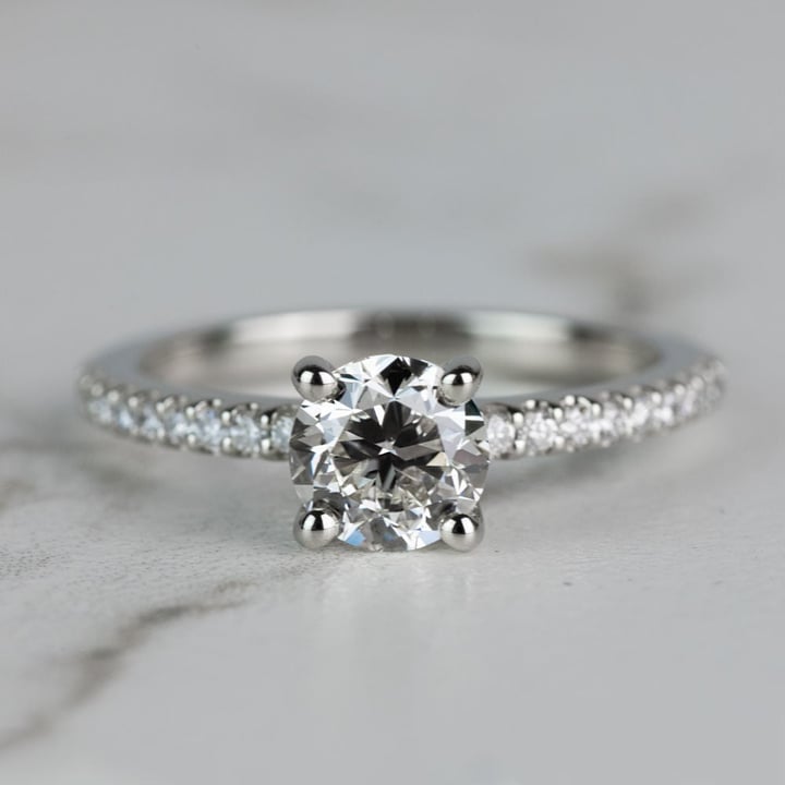 Gorgeous 1.00 Carat Pave Diamond Engagement Ring - small
