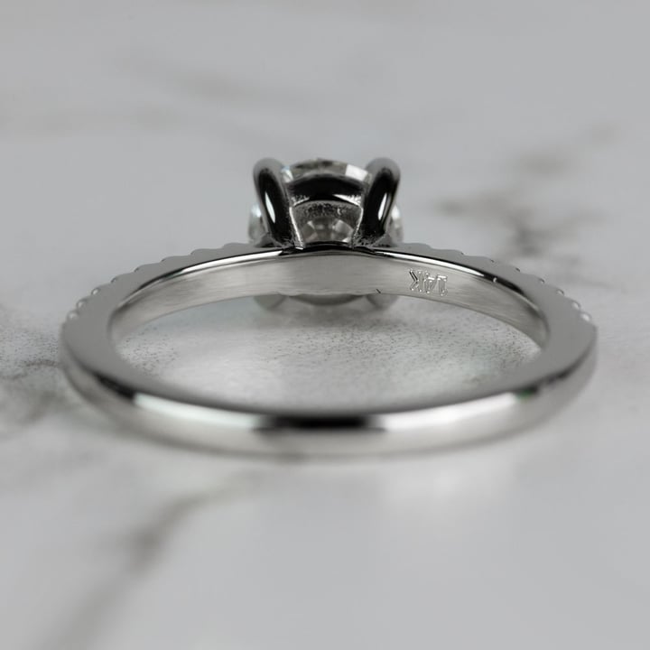 Gorgeous 1.00 Carat Pave Diamond Engagement Ring - small angle 4