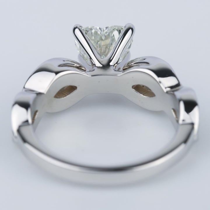 Heart Shaped Infinity Twist Engagement Ring - small angle 4