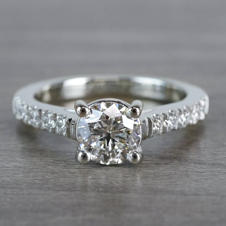 Round Diamond Trellis Engagement Ring - small