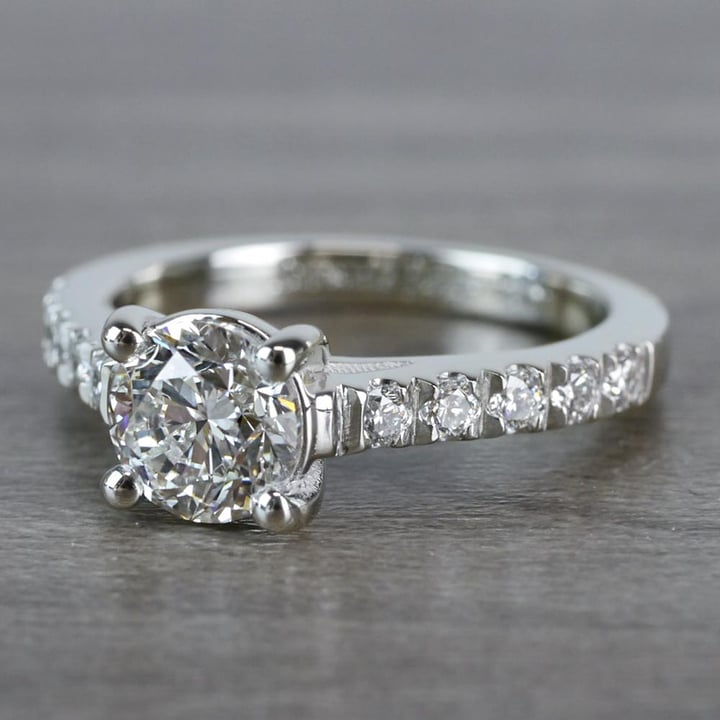 Round Diamond Trellis Engagement Ring - small angle 2