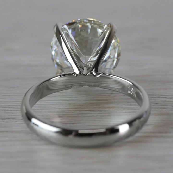 Breathtaking 5 Carat Solitaire Diamond Ring In White Gold angle 4