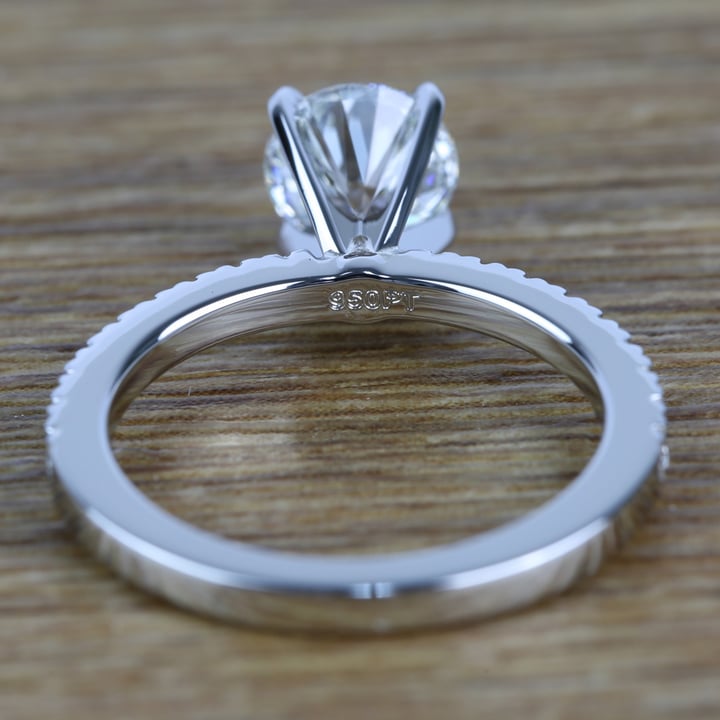 Petite Pave Diamond Ring (0.95 Carat) - small angle 4