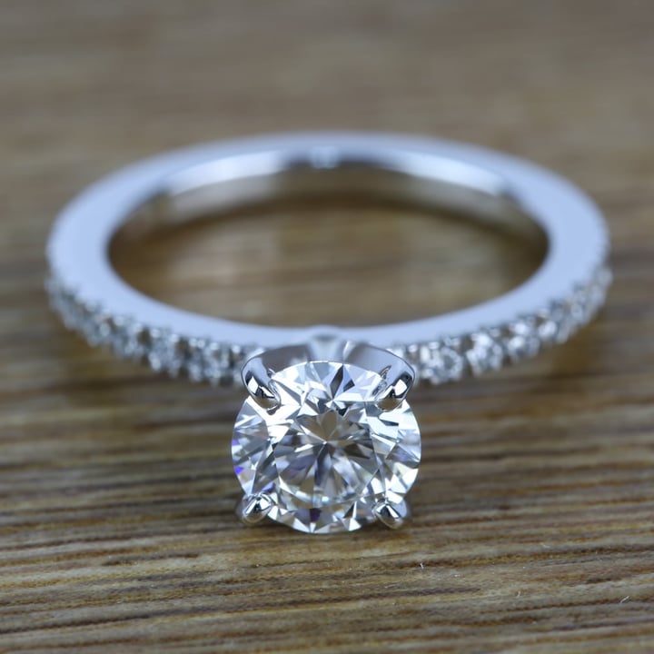 Petite Pave Diamond Ring (0.95 Carat) - small