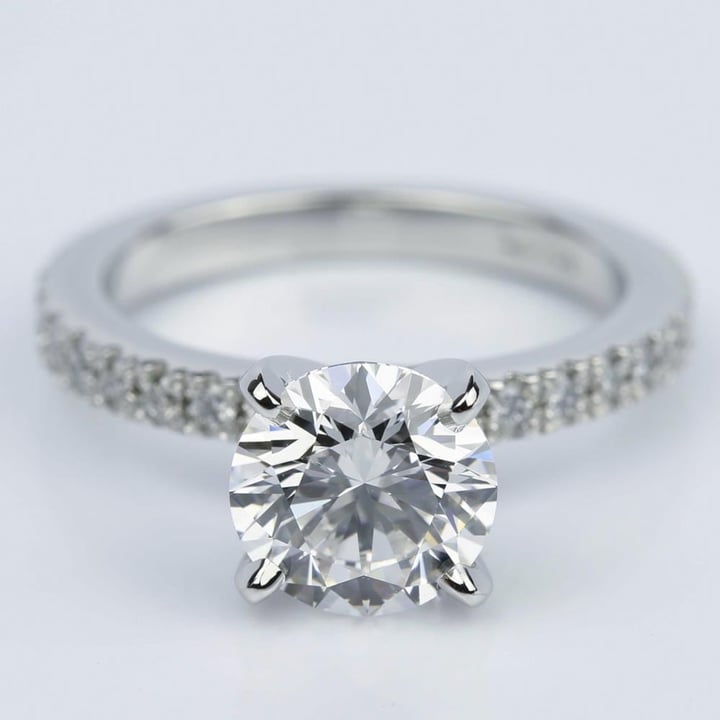Platinum Pave Diamond Engagement Ring (2.22 Carat) - small