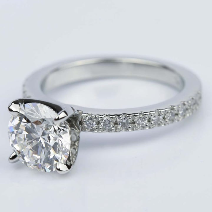 Platinum Pave Diamond Engagement Ring (2.22 Carat) - small angle 2