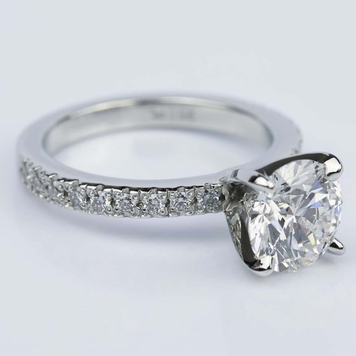 Platinum Pave Diamond Engagement Ring (2.22 Carat) - small angle 3
