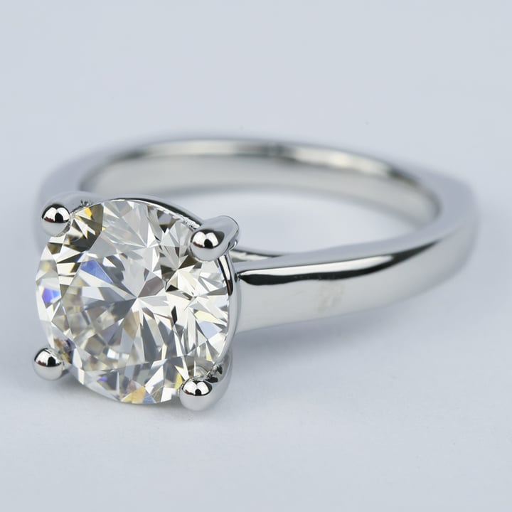 3 Carat Rocker Diamond Engagement Ring In Platinum - small angle 2