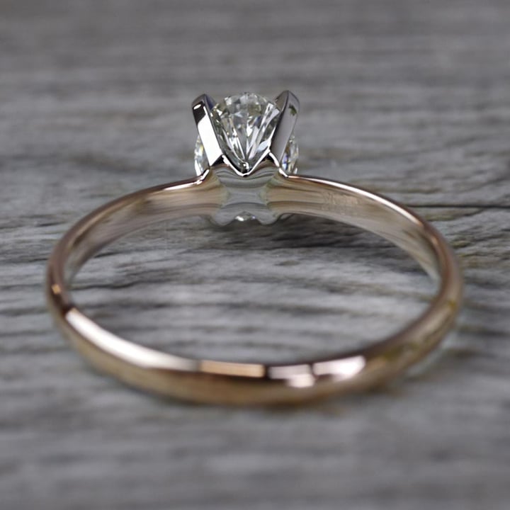 Romantic Rose Gold Oval Engagement Ring - small angle 4