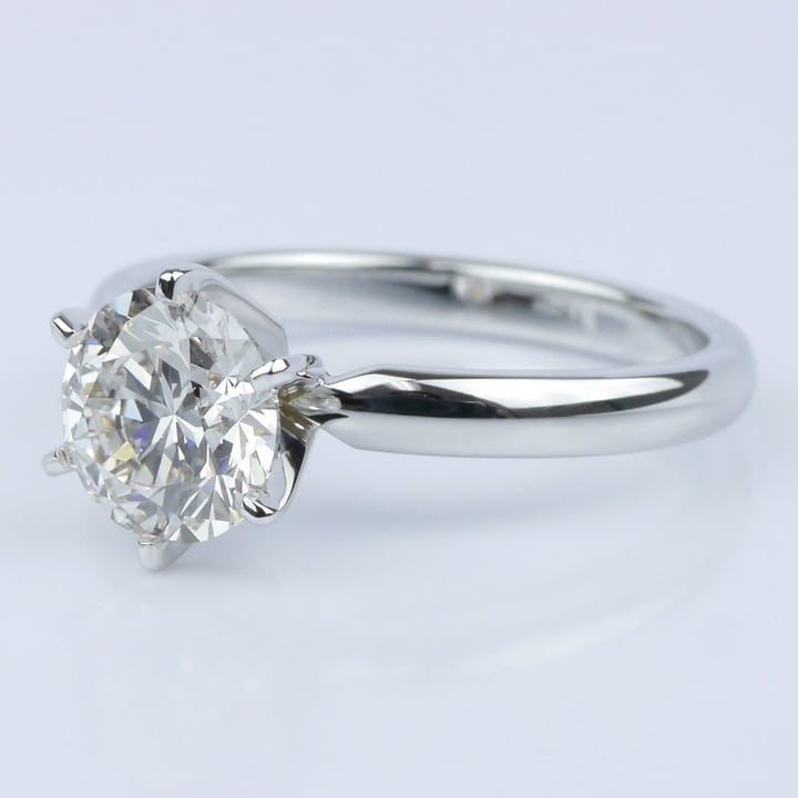 Classic Six Prong Solitaire Engagement Ring - small angle 2