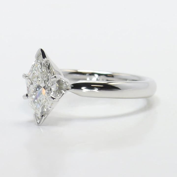 6 Prong Marquise Diamond Ring (0.74 Carat) - small angle 2