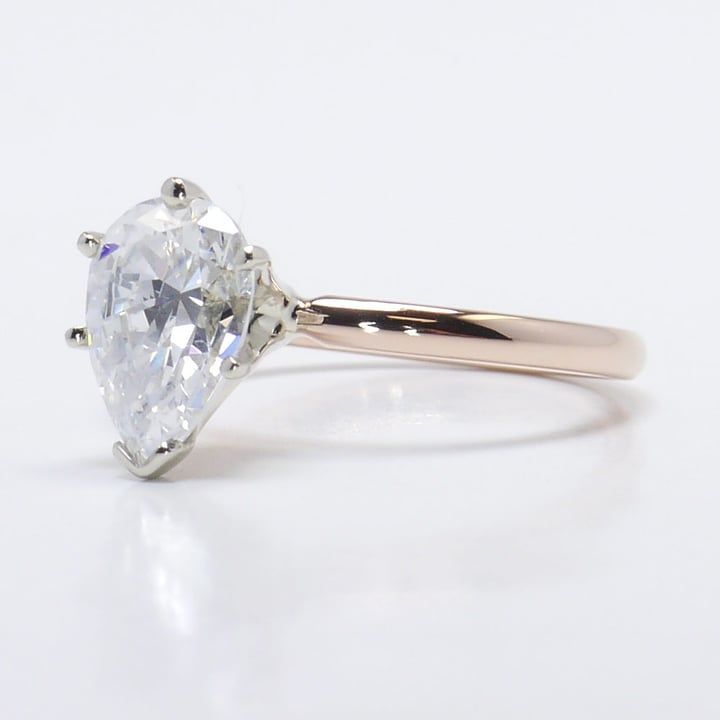 1.2 Carat Pear Solitaire Engagement Ring - small angle 2