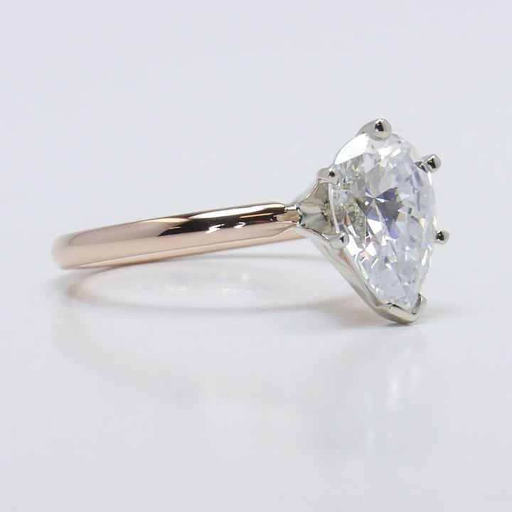 1.2 Carat Pear Solitaire Engagement Ring - small angle 3