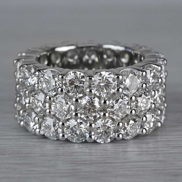 Sparkling 12 Carat Diamond Eternity Ring Band - small