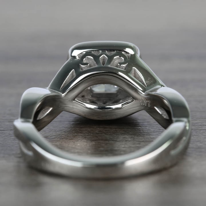 Princess Cut Diamond Split Shank Engagement Ring - small angle 4