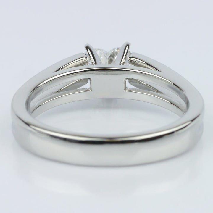 Split Shank Heart Diamond Solitaire Ring (0.58 ct.) angle 4
