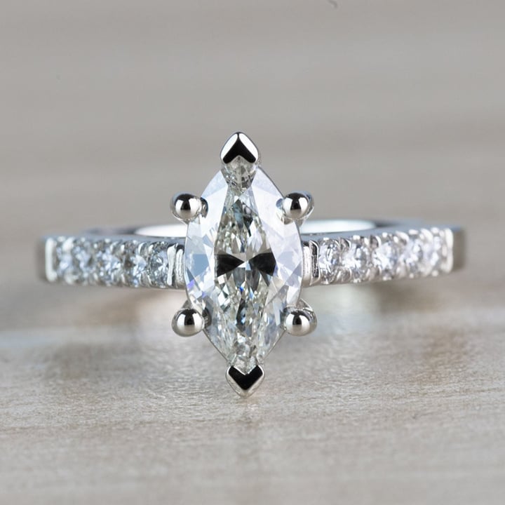 Stunning 1.00 Carat Marquise Diamond Trellis Engagement Ring  - small
