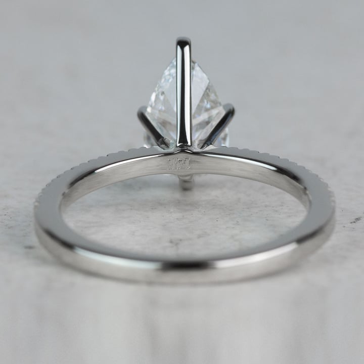 Stunning 1.03 Carat Pear Diamond Pave Engagement Ring  - small angle 4