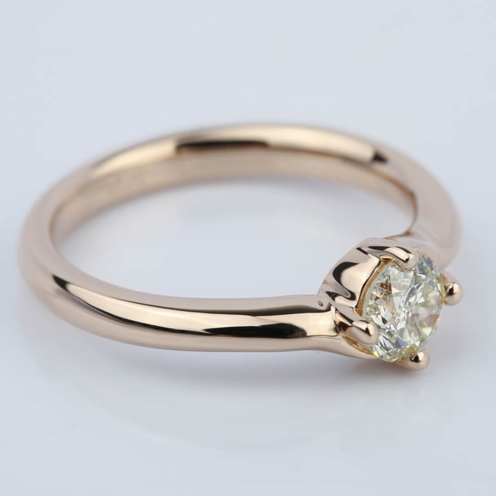 0.50 Carat Swirl Style Engagement Ring In Rose Gold angle 3