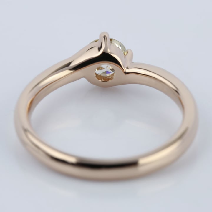 0.50 Carat Swirl Style Engagement Ring In Rose Gold - small angle 4