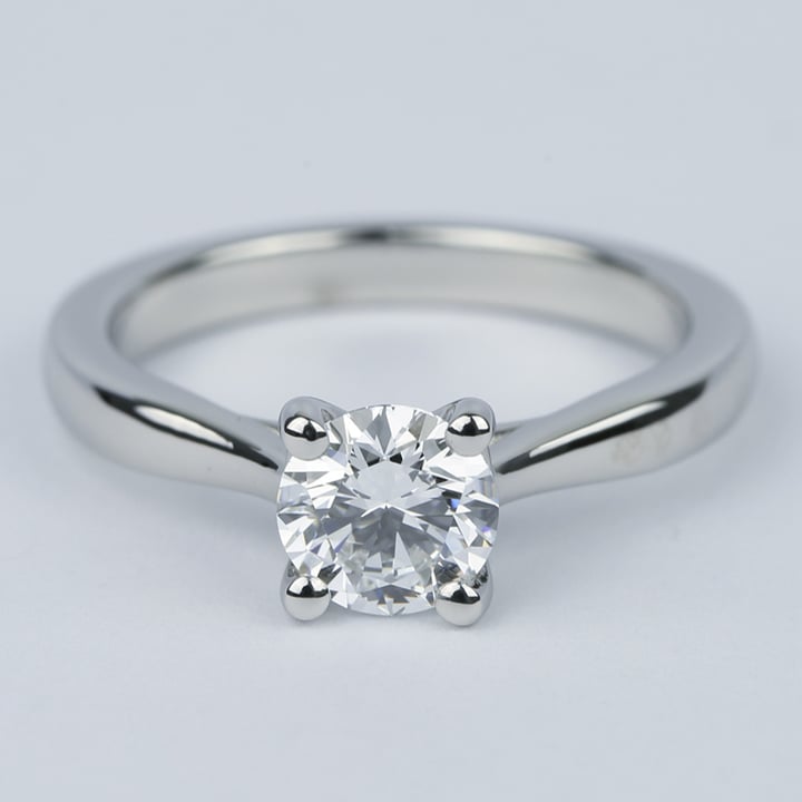 One Carat D Color Diamond Engagement Ring In Platinum - small