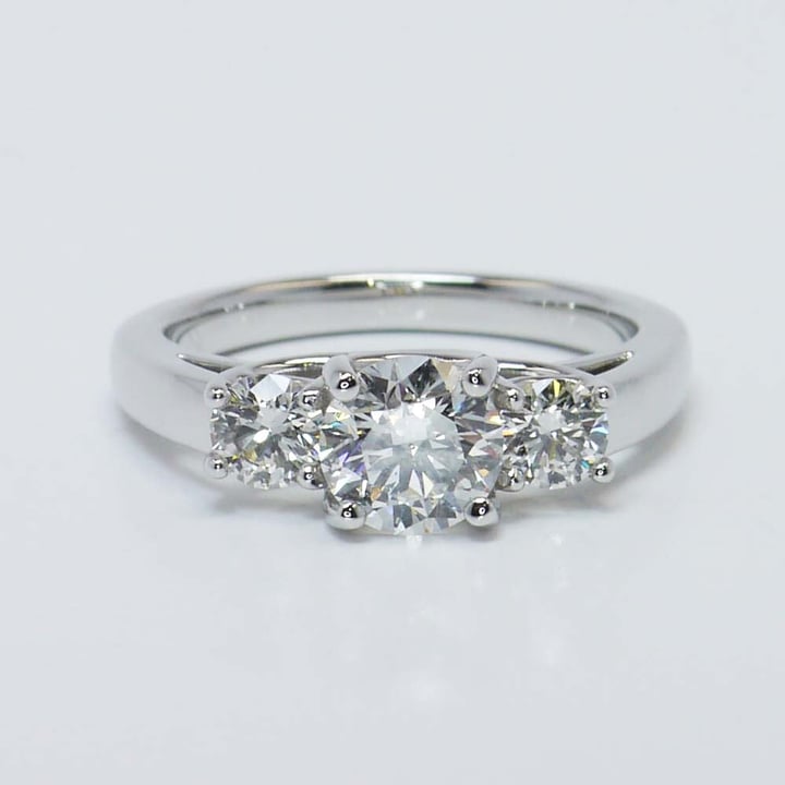 Three Stone Diamond Ring (Trellis Setting) - small